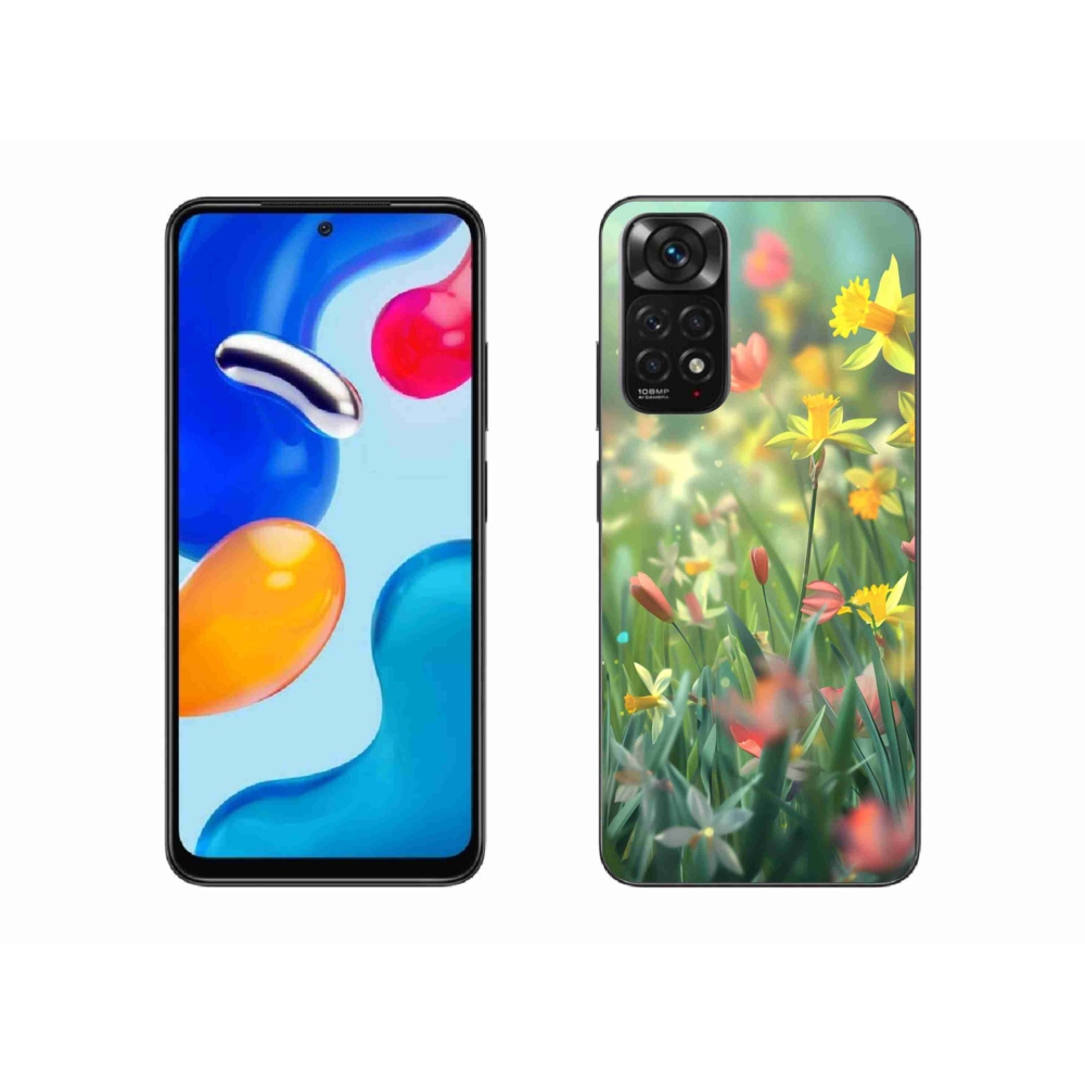 Gél borító mmCase a Xiaomi Redmi Note 11 4G-hez - tavaszi virágok