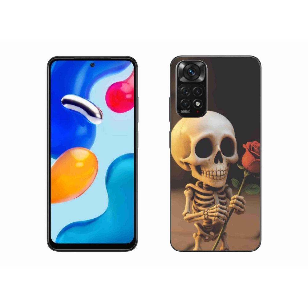 Gél borítás mmCase a Xiaomi Redmi Note 11 4G-hez - csontváz rózsával