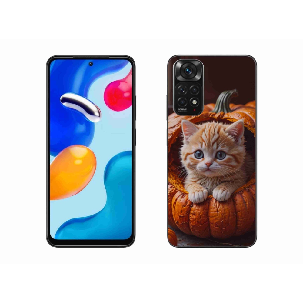 Gél borítás mmCase a Xiaomi Redmi Note 11 4G-hez - cica és tök 2