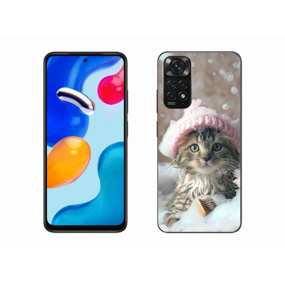 Gél borító mmCase a Xiaomi Redmi Note 11 4G-hez - cica és fürdő