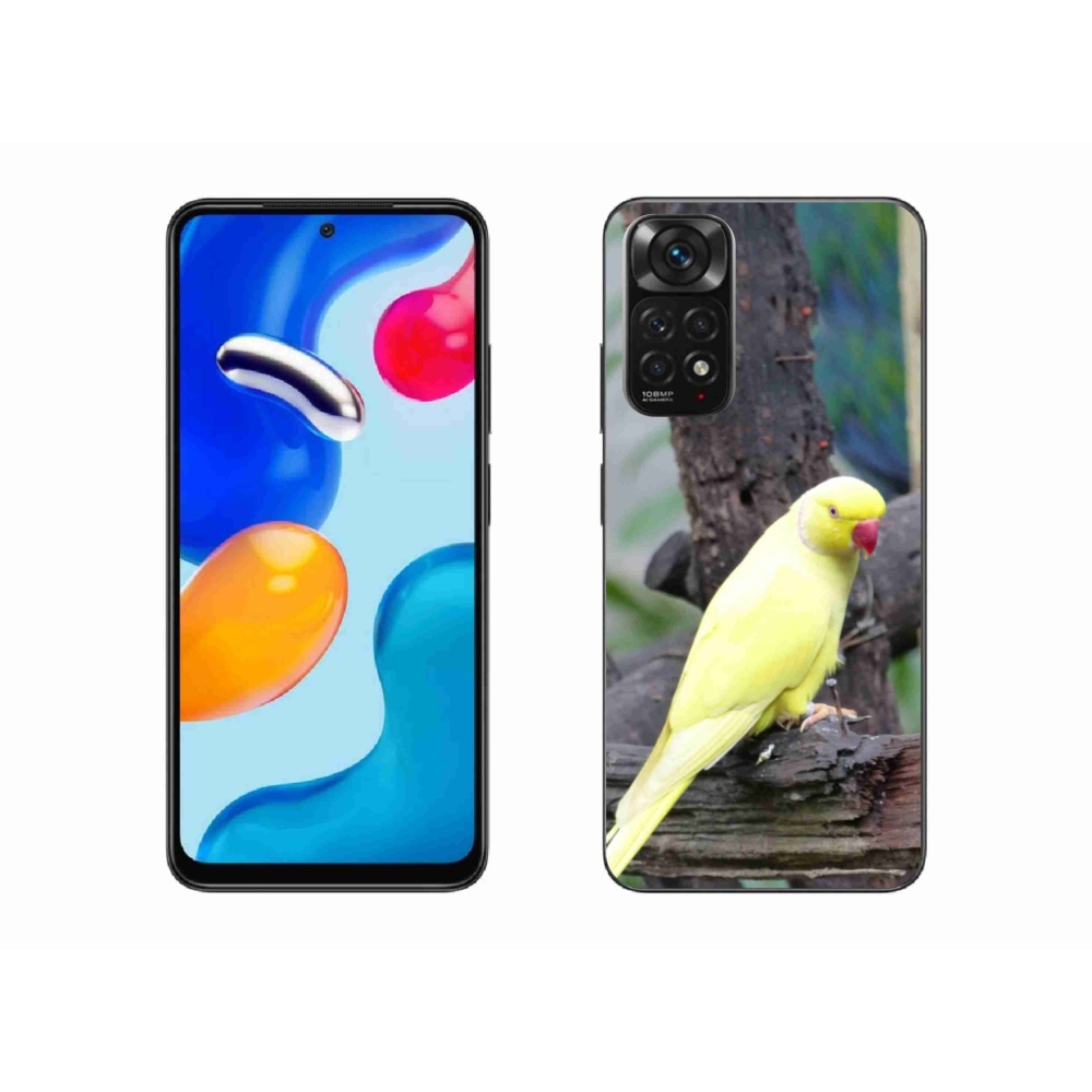Gél borítás mmCase a Xiaomi Redmi Note 11 4G készülékhez - papagáj alexander sárga