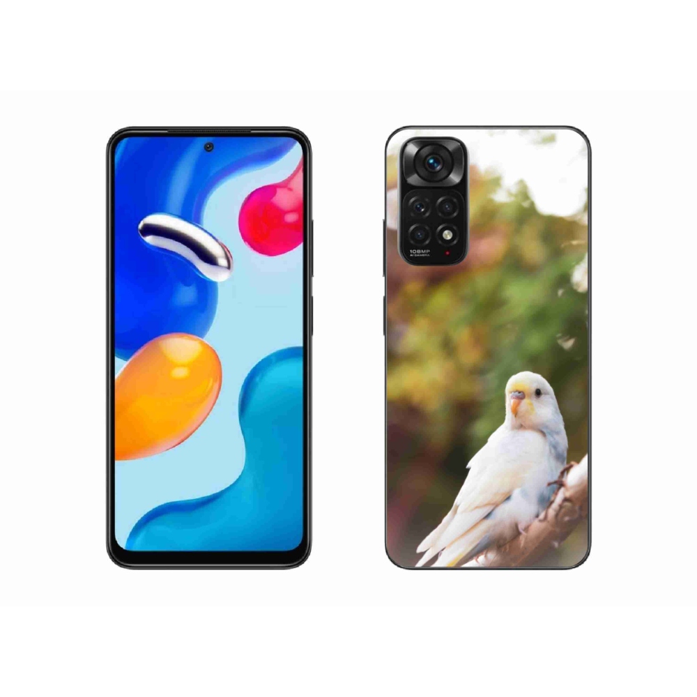 Gél borítás mmCase a Xiaomi Redmi Note 11 4G-hez - papagáj andulka fehér