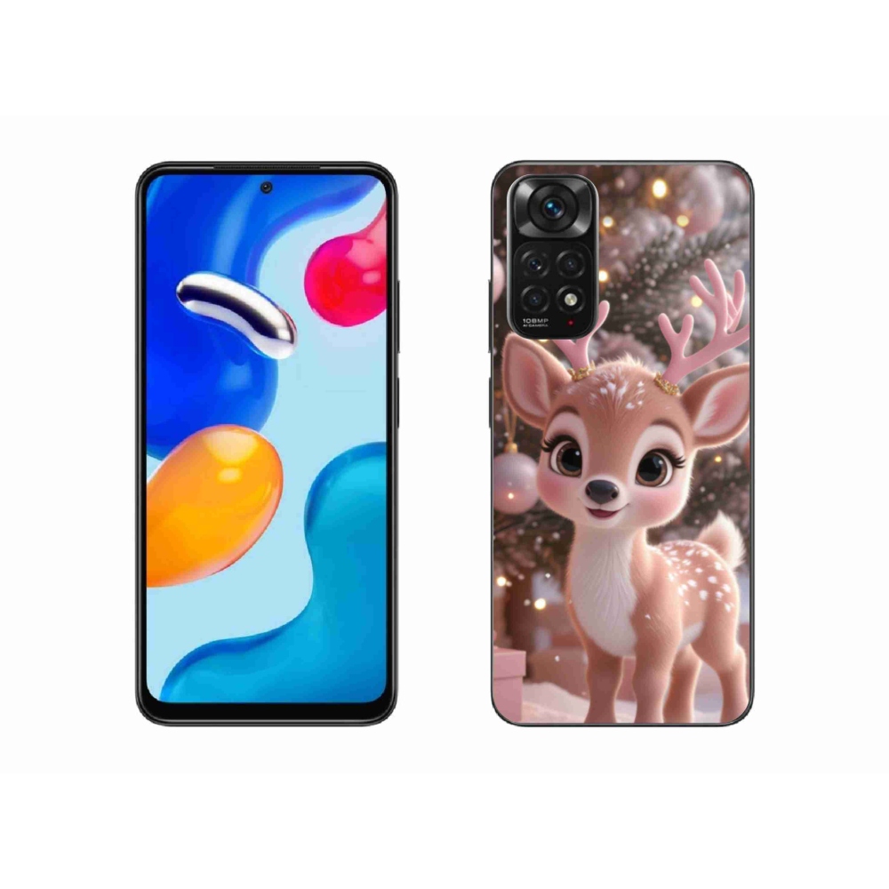 Gél borítás mmCase a Xiaomi Redmi Note 11 4G-hez - aranyos rénszarvas