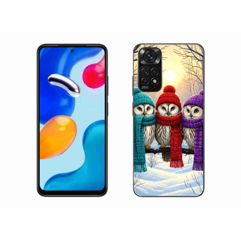 Gél borítás mmCase a Xiaomi Redmi Note 11 4G-hez - bagoly barátok