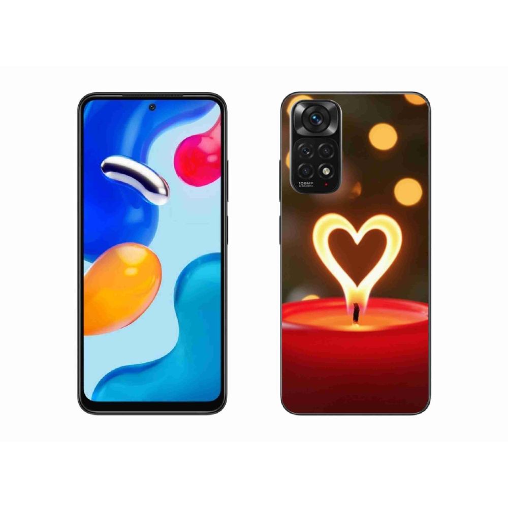 Gél borítás mmCase a Xiaomi Redmi Note 11 4G-hez - láng szíve
