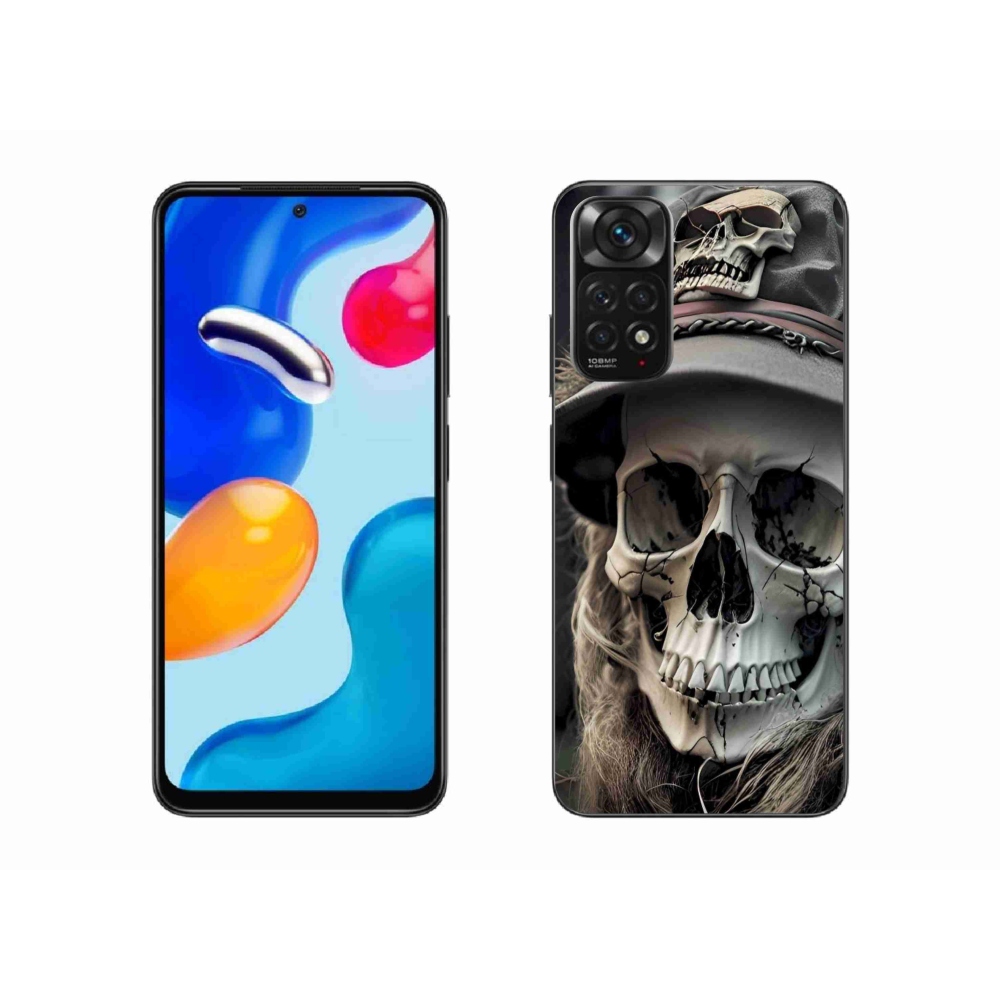 Zselés borítás mmCase a Xiaomi Redmi Note 11 4G-hez - sötét koponya