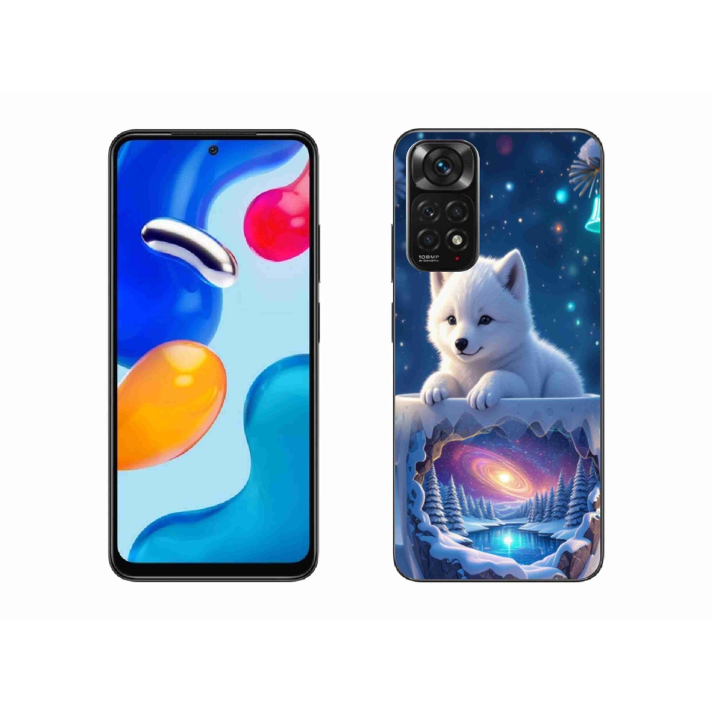 Gél borítás mmCase a Xiaomi Redmi Note 11 4G-hez - karácsonyi kölyökkutyakölyök