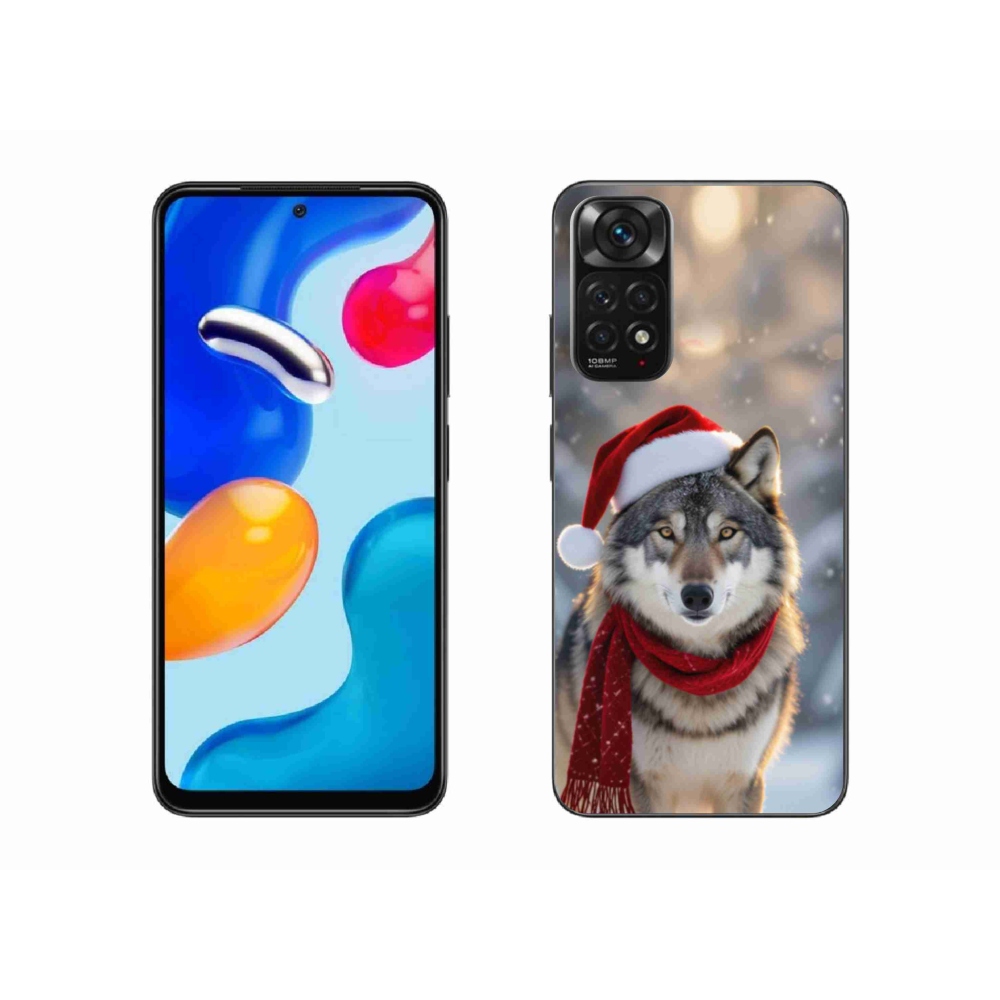 Gél borítás mmCase a Xiaomi Redmi Note 11 4G-hez - Karácsonyi farkas