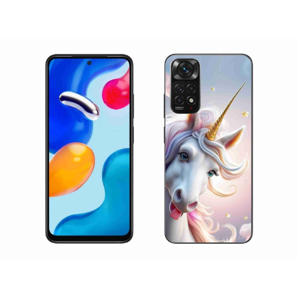 Gél borítás mmCase a Xiaomi Redmi Note 11 4G-hez - vidám egyszarvú