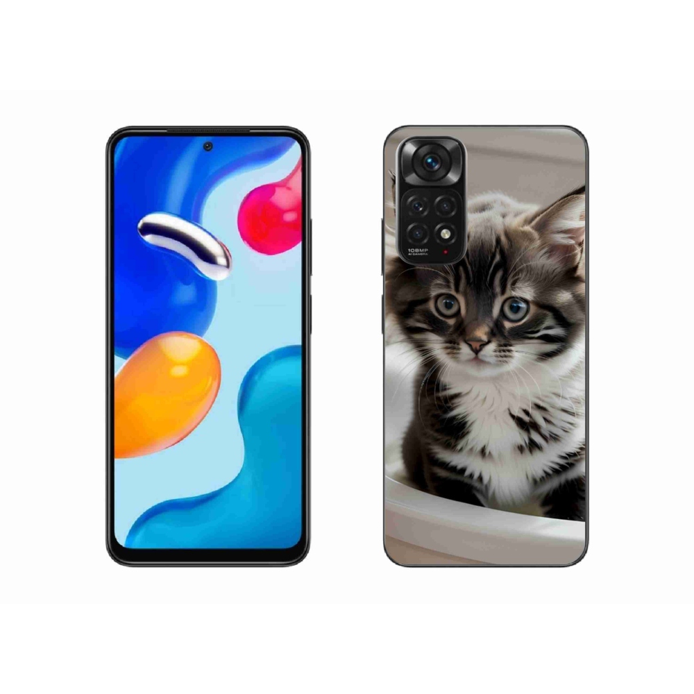 Gél borítás mmCase a Xiaomi Redmi Note 11 4G-hez - kíváncsi cica