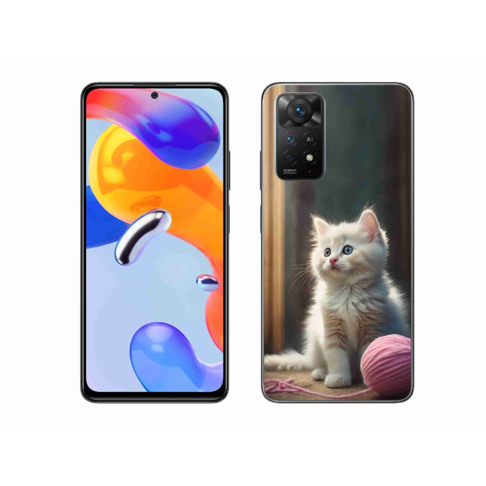 Gél borítás mmCase a Xiaomi Redmi Note 11 Pro 4G/5G-hez - fehér cica 2