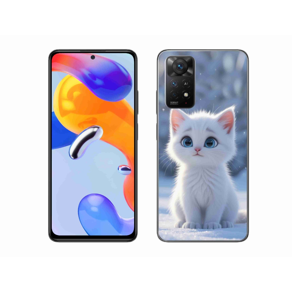 Gél borítás mmCase a Xiaomi Redmi Note 11 Pro 4G/5G-hez - fehér cica 3