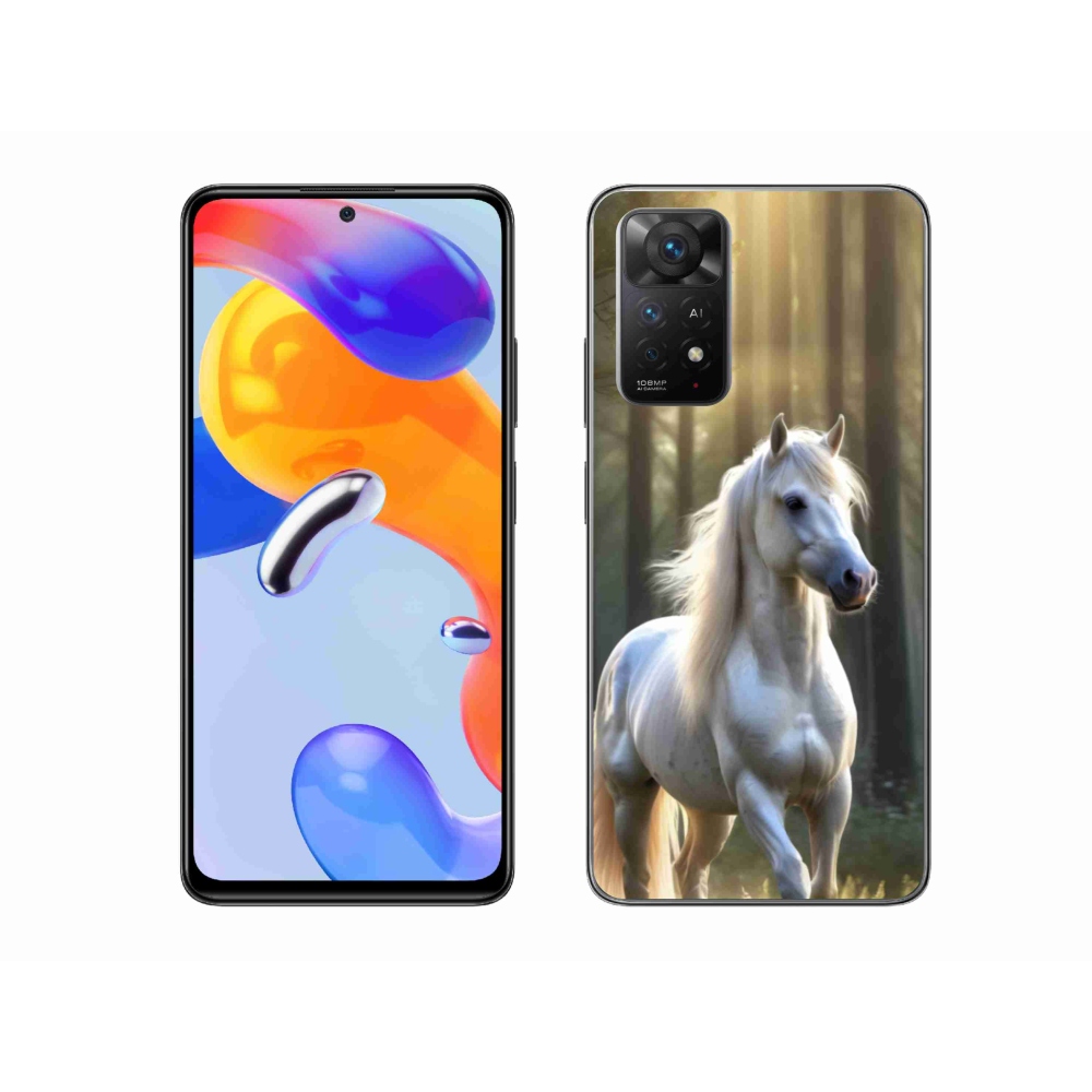 Gél borítás mmCase a Xiaomi Redmi Note 11 Pro 4G/5G - fehér ló 3