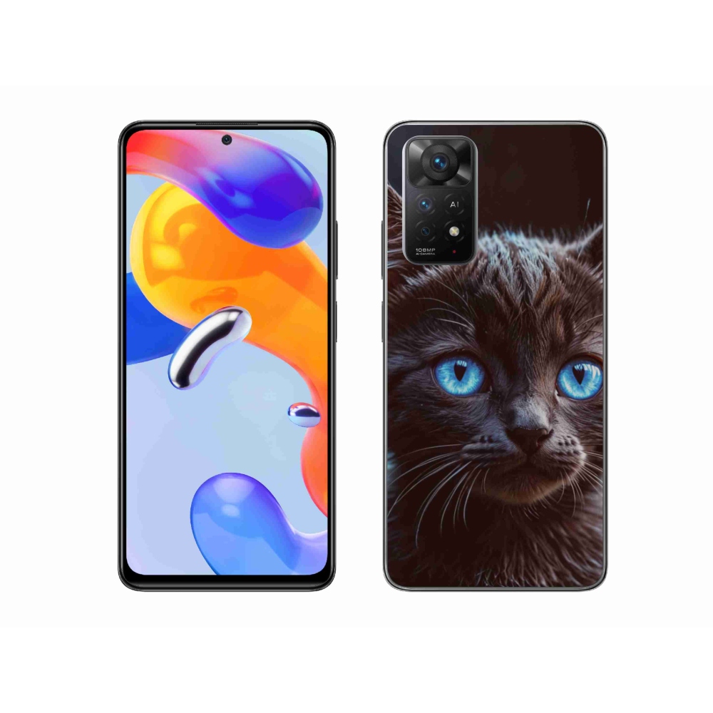 Gél borítás mmCase a Xiaomi Redmi Note 11 Pro 4G/5G-hez - fekete cica 2