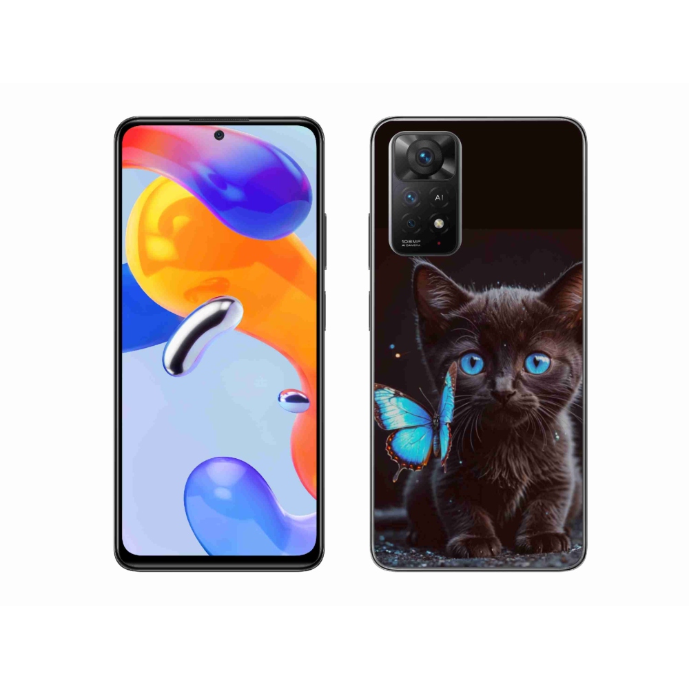 Gél borítás mmCase a Xiaomi Redmi Note 11 Pro 4G/5G-hez - fekete cica 3