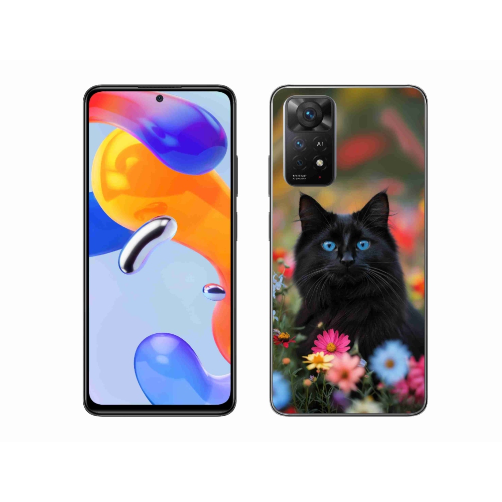 Gél borítás mmCase a Xiaomi Redmi Note 11 Pro 4G/5G-hez - fekete cica 4
