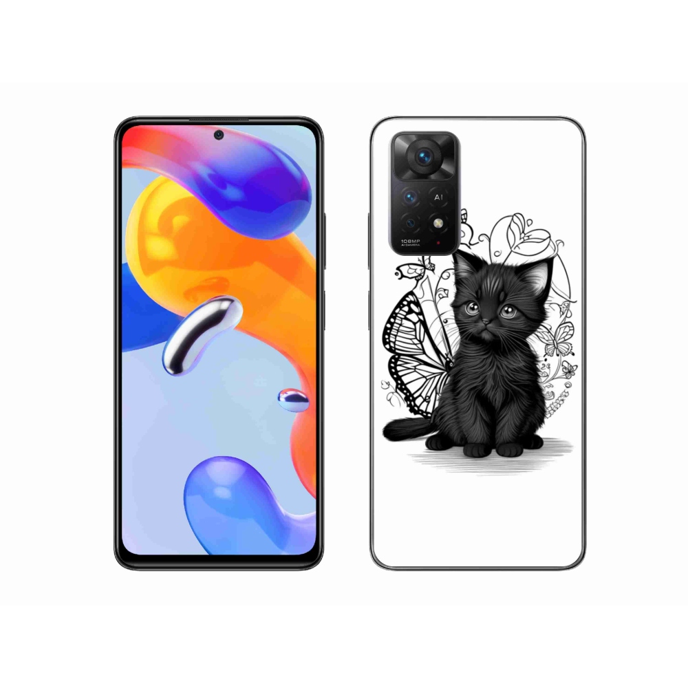 Gél borítás mmCase a Xiaomi Redmi Note 11 Pro 4G/5G-hez - fekete cica