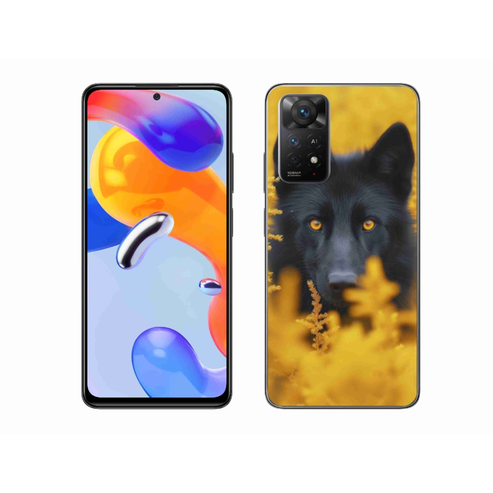 Zselés borítás mmCase a Xiaomi Redmi Note 11 Pro 4G/5G-hez - fekete farkas 2