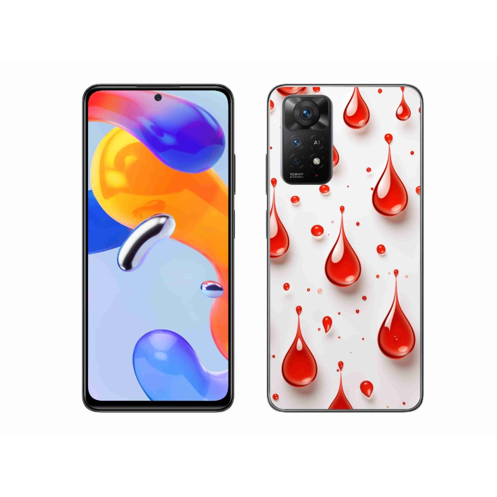 Gél borítás mmCase a Xiaomi Redmi Note 11 Pro 4G/5G-hez - piros cseppek