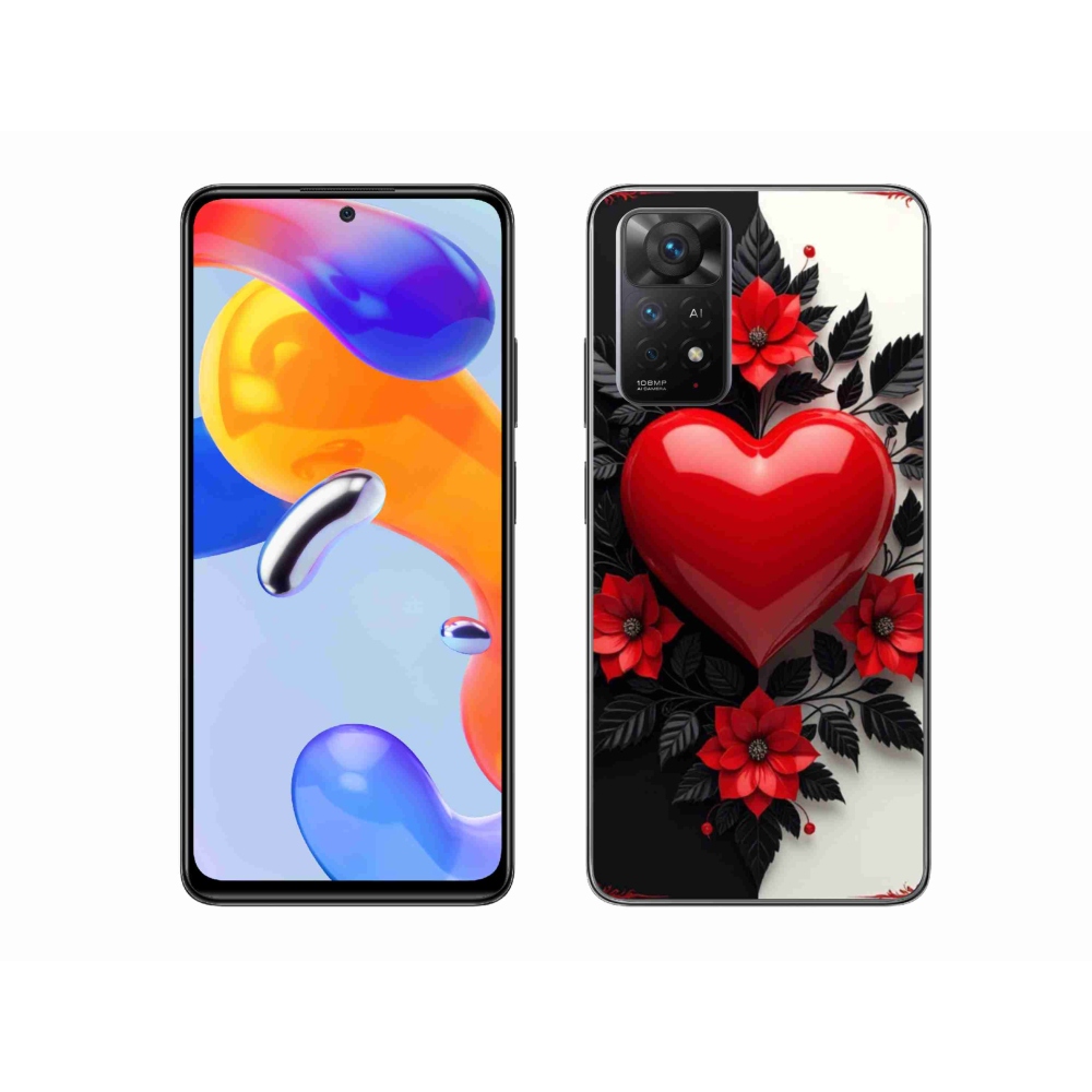 Gél borítás mmCase a Xiaomi Redmi Note 11 Pro 4G/5G-hez - piros szív