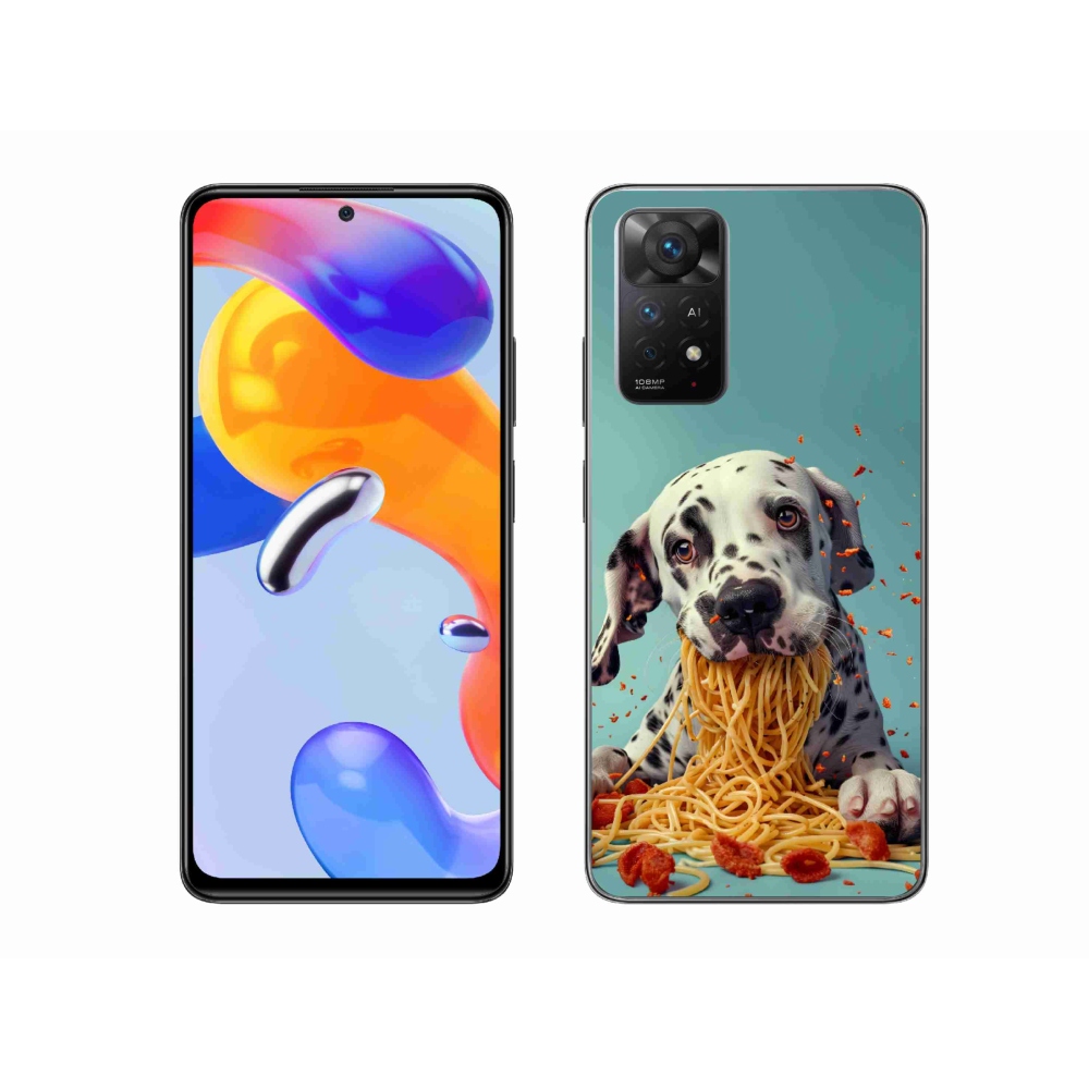 Gél borítás mmCase a Xiaomi Redmi Note 11 Pro 4G/5G-hez - Dalmata és spagetti