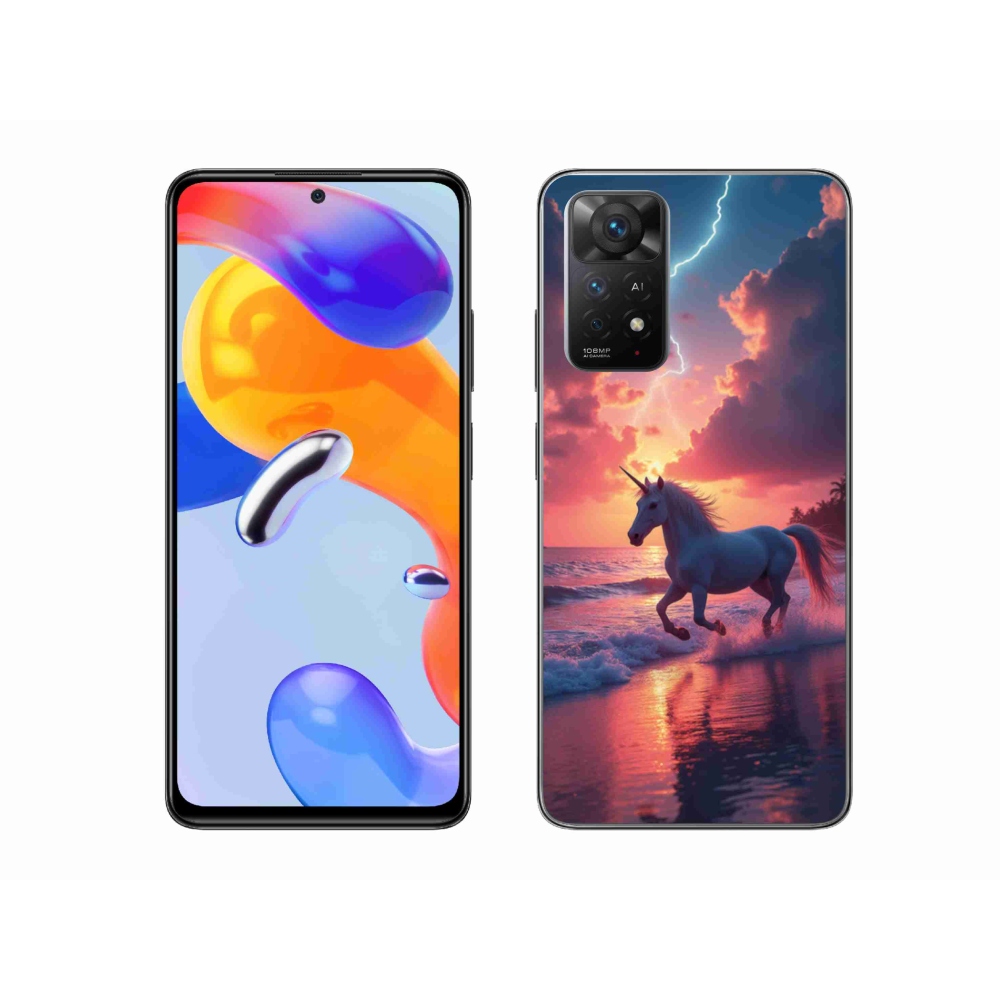 Gél borítás mmCase a Xiaomi Redmi Note 11 Pro 4G/5G számára - egyszarvú a tengerparton