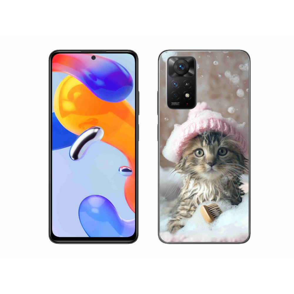 Gél borító mmCase a Xiaomi Redmi Note 11 Pro 4G/5G számára - cica és fürdő