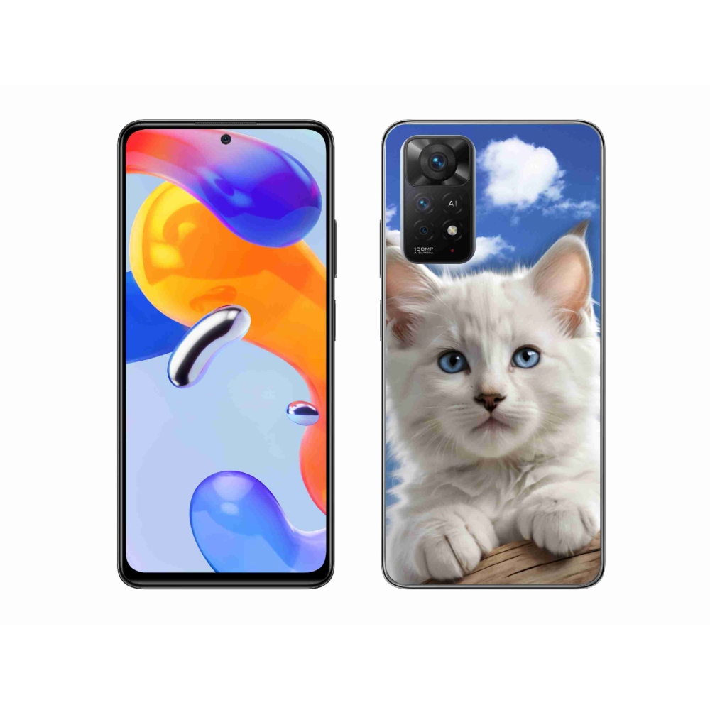 Gél borító mmCase a Xiaomi Redmi Note 11 Pro 4G/5G számára - cica és felhők