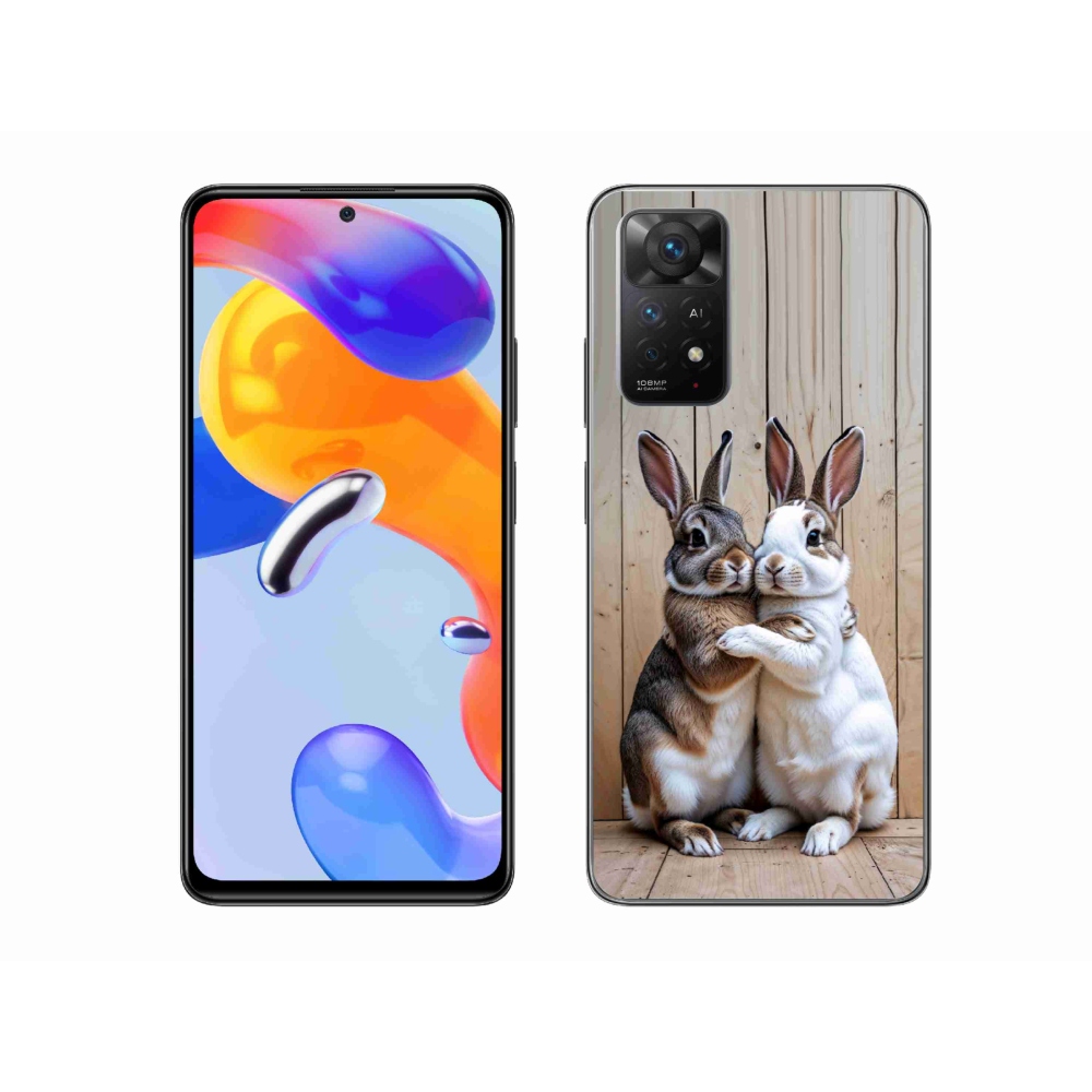 Gél borítás mmCase a Xiaomi Redmi Note 11 Pro 4G/5G számára - nyúl pár