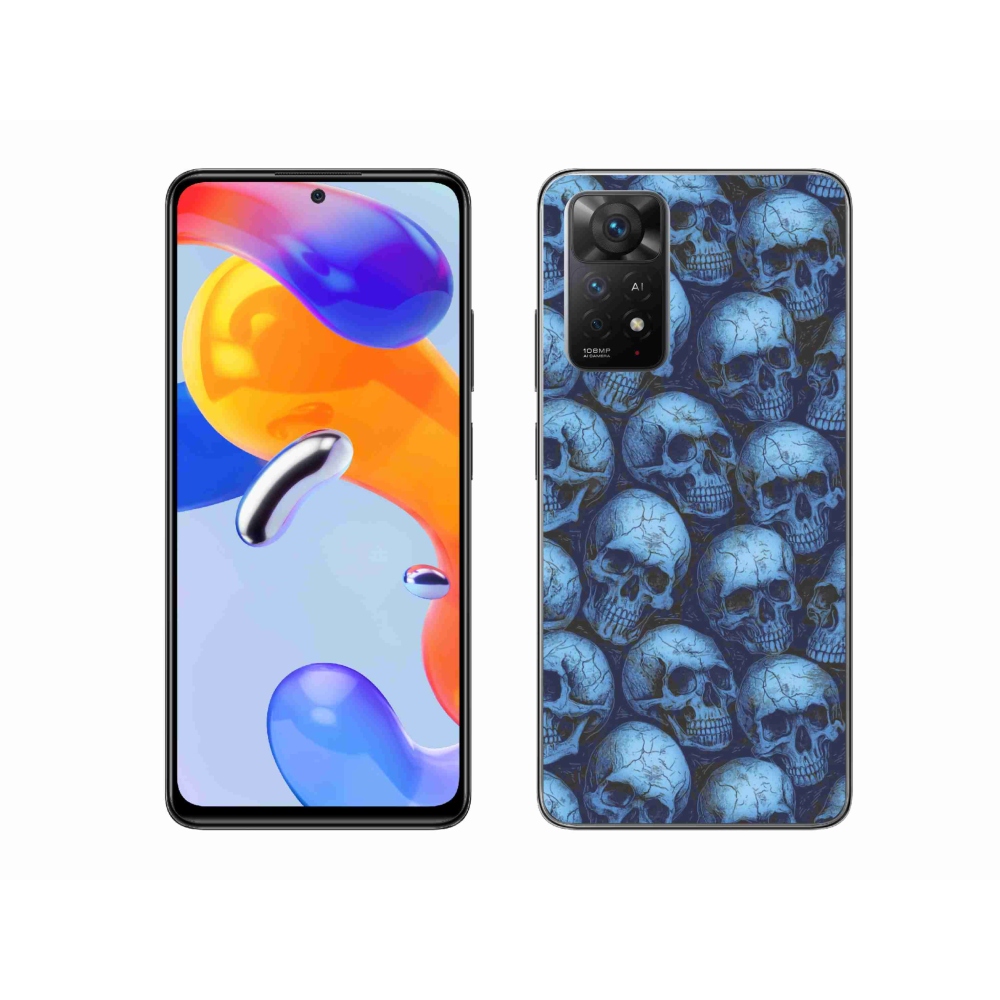 Gél borítás mmCase a Xiaomi Redmi Note 11 Pro 4G/5G számára - koponyák