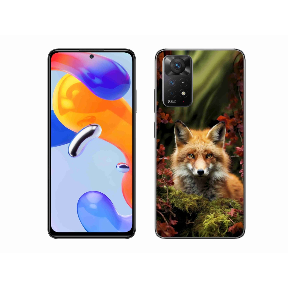 Zselés borítás mmCase a Xiaomi Redmi Note 11 Pro 4G/5G számára - róka az erdőben