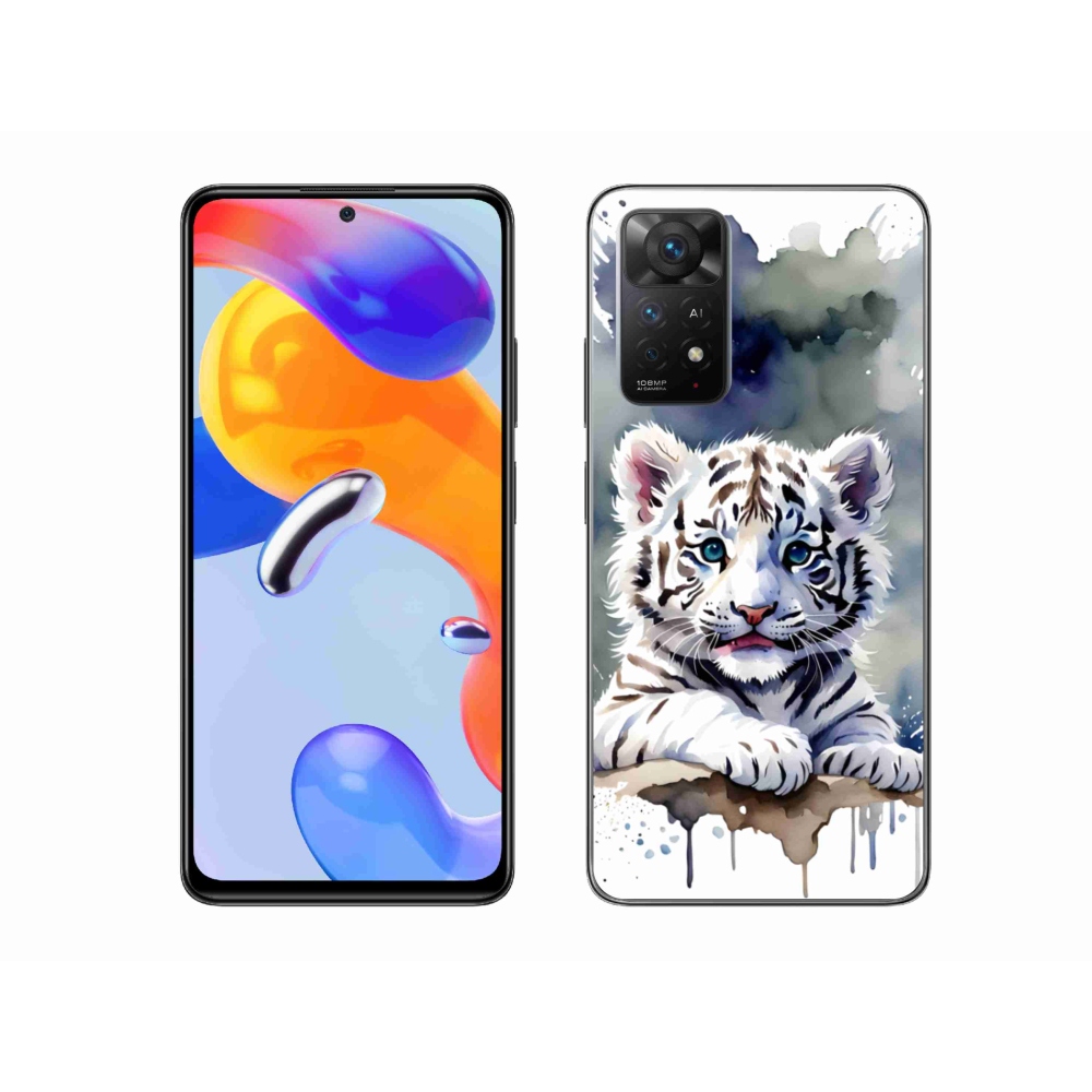 Gél borítás mmCase a Xiaomi Redmi Note 11 Pro 4G/5G számára - fehér tigriskölyök