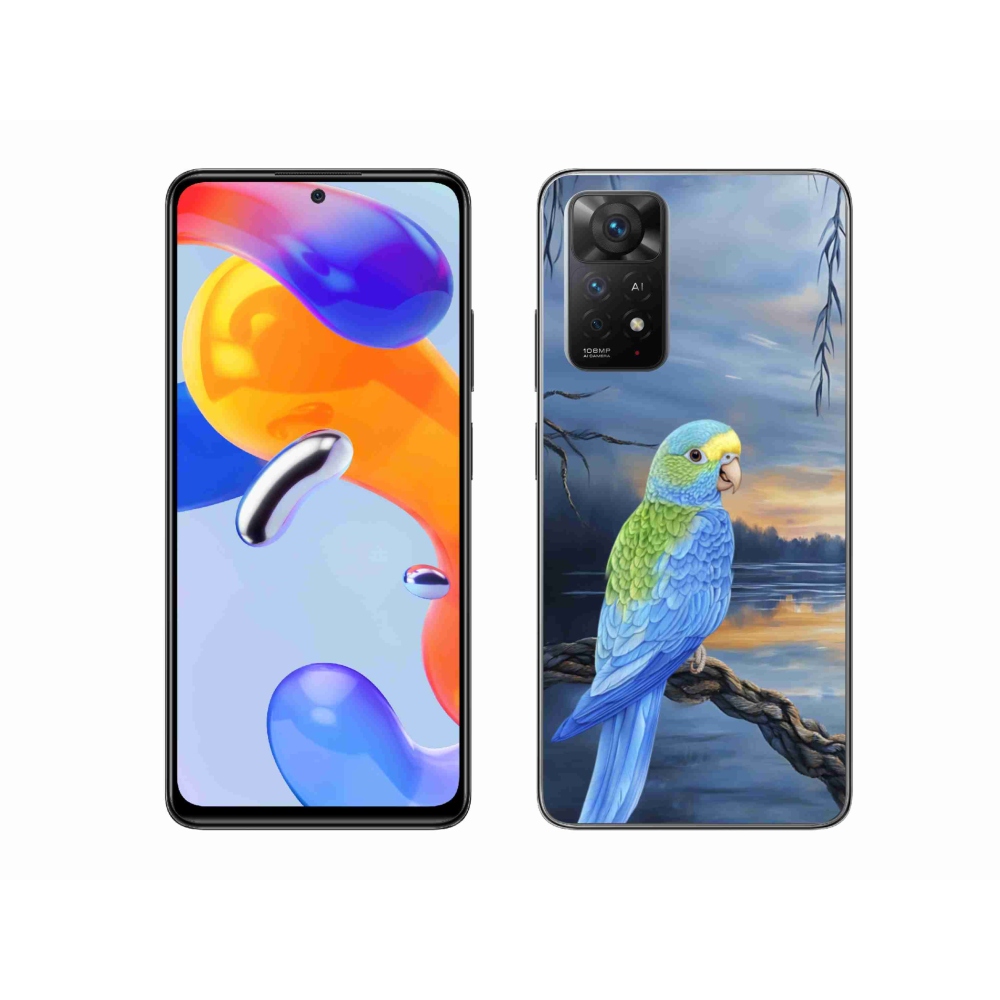 Gél borítás mmCase a Xiaomi Redmi Note 11 Pro 4G/5G számára - kék papagáj