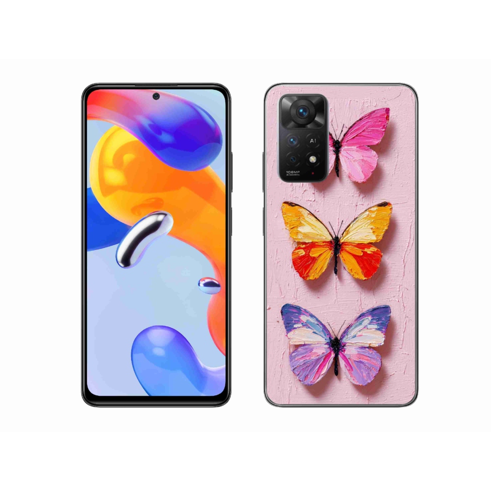 Gél borítás mmCase a Xiaomi Redmi Note 11 Pro 4G/5G számára - pillangó trió