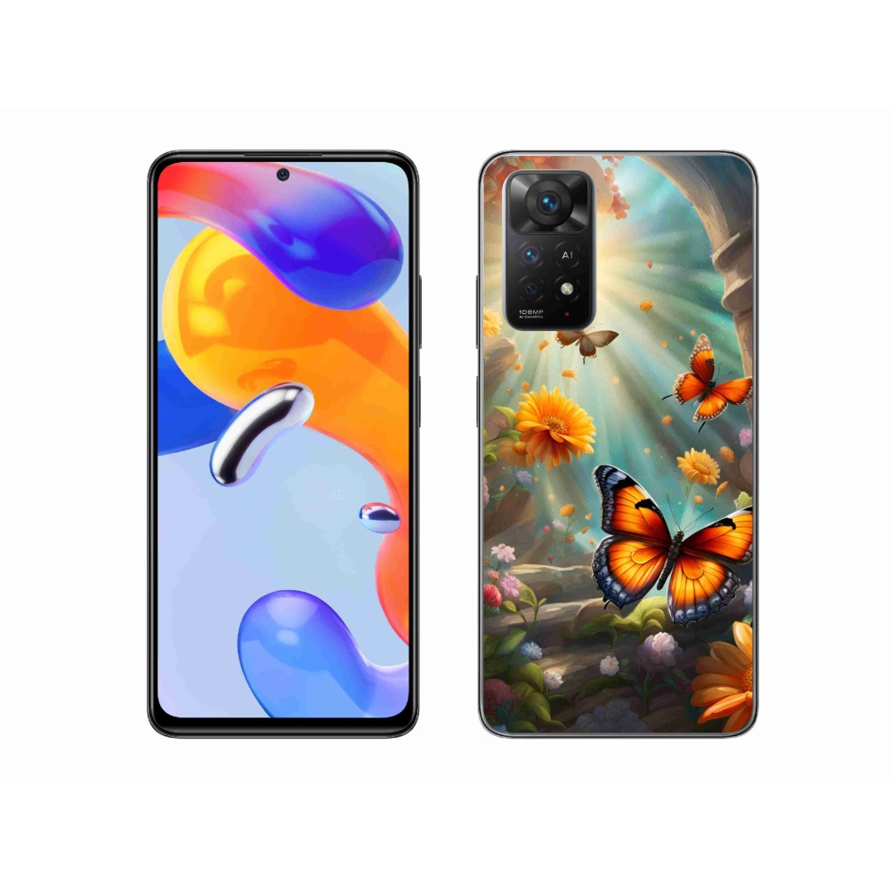 Gél borítás mmCase a Xiaomi Redmi Note 11 Pro 4G/5G-hez - pillangókert 2