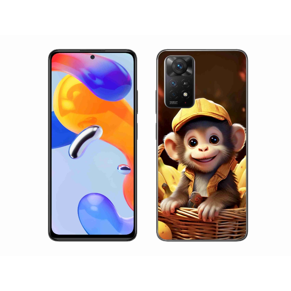 Gél borítás mmCase a Xiaomi Redmi Note 11 Pro 4G/5G-hez - majom a kosárban