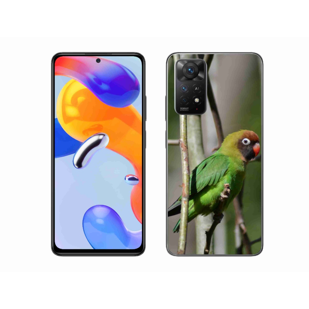 Gél borítás mmCase a Xiaomi Redmi Note 11 Pro 4G/5G számára - papagáj agapornis