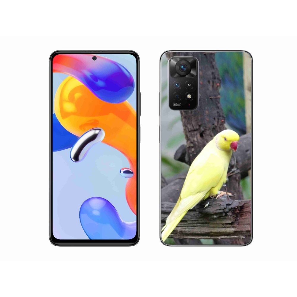 Gél borítás mmCase a Xiaomi Redmi Note 11 Pro 4G/5G-hez - papagáj alexander sárga