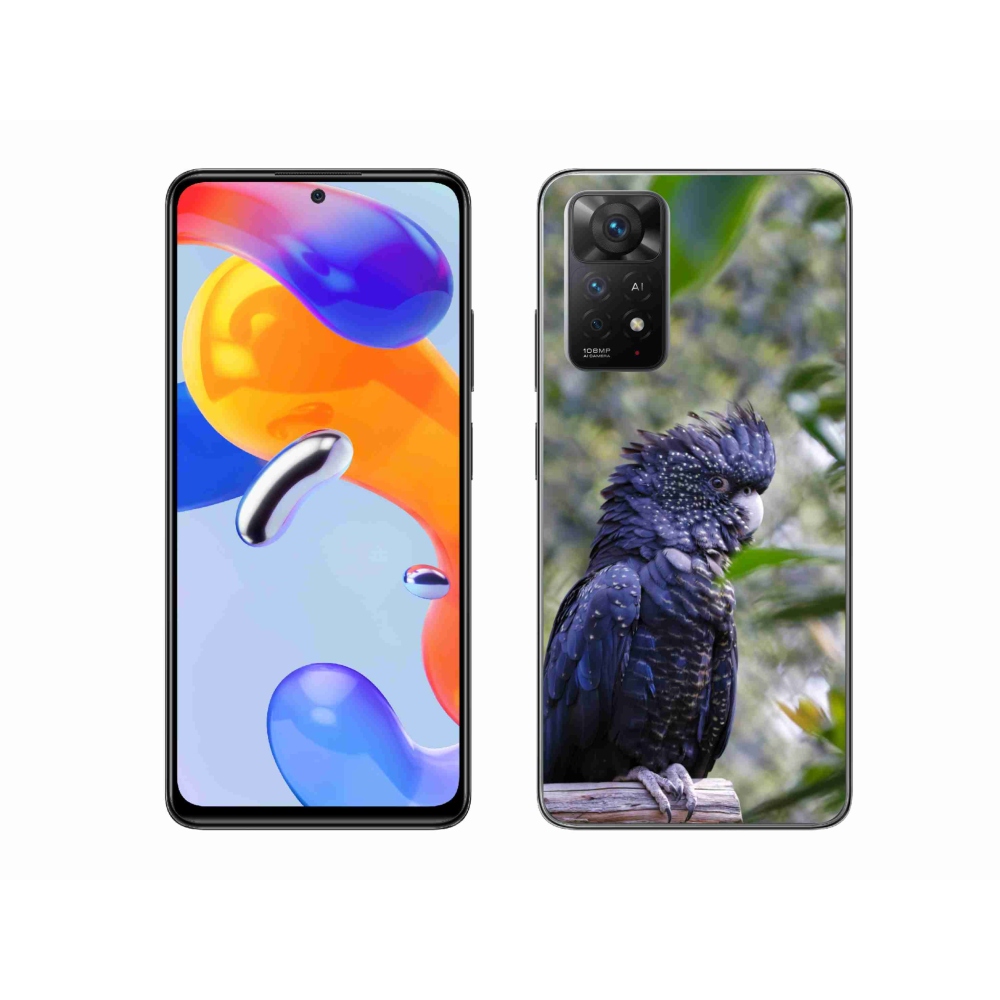 Gél borítás mmCase a Xiaomi Redmi Note 11 Pro 4G/5G-hez - papagáj kakadu fekete