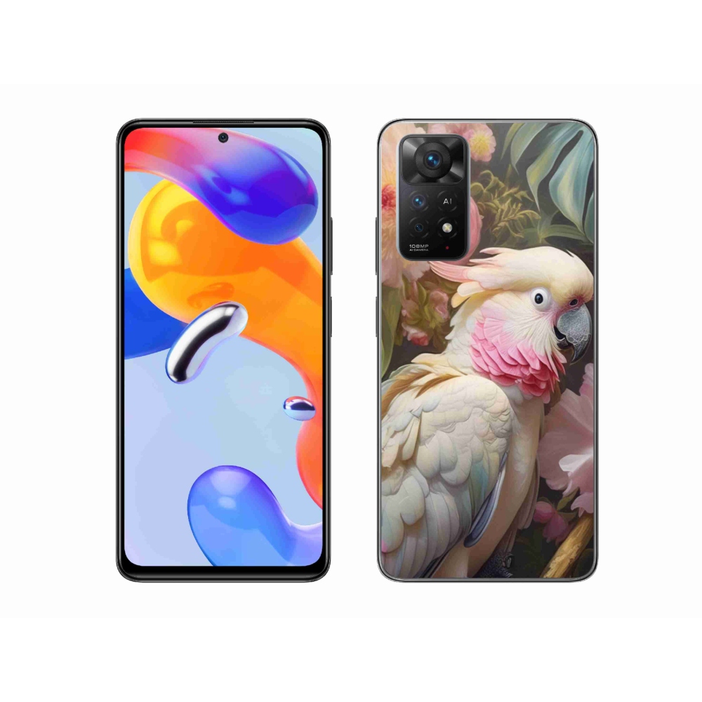 Gél borítás mmCase a Xiaomi Redmi Note 11 Pro 4G/5G-hez - papagáj kakadu rózsaszín 2