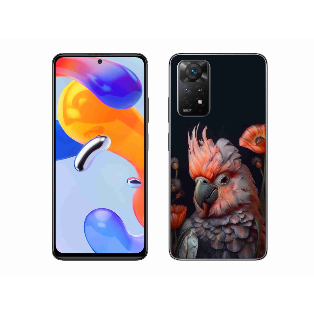 Gél borítás mmCase a Xiaomi Redmi Note 11 Pro 4G/5G-hez - papagáj kakadu színekben