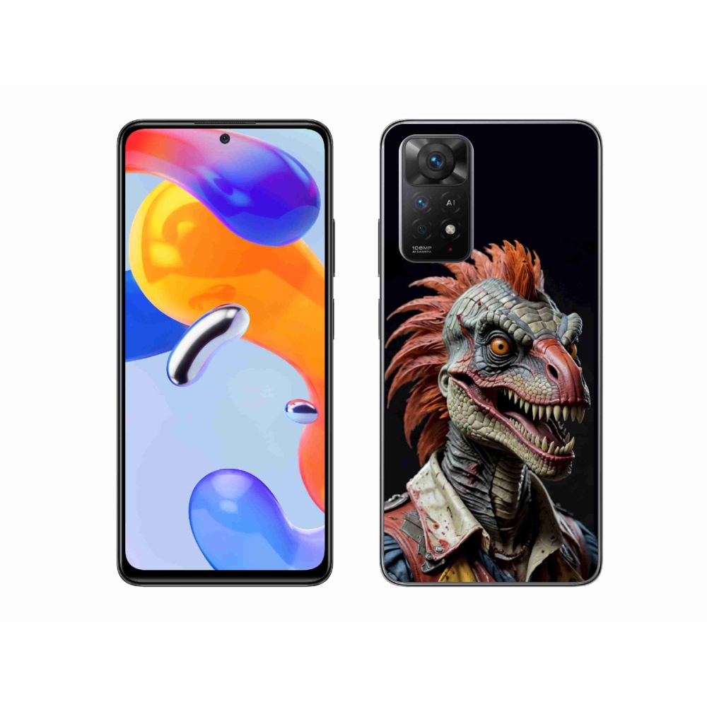 Gél borítás mmCase a Xiaomi Redmi Note 11 Pro 4G/5G számára - punk dinoszaurusz