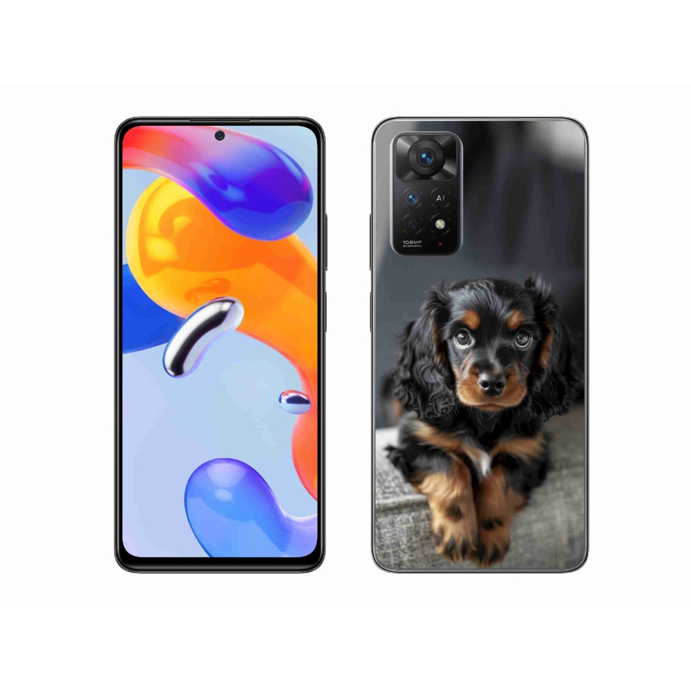 Gél borítás mmCase a Xiaomi Redmi Note 11 Pro 4G/5G számára - aranyos hosszú szőrű tacskó
