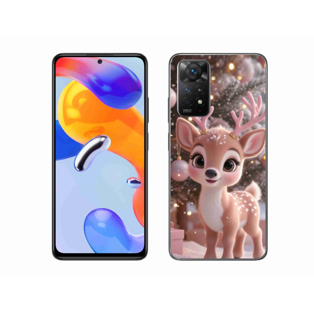 Gél borítás mmCase a Xiaomi Redmi Note 11 Pro 4G/5G számára - aranyos rénszarvas