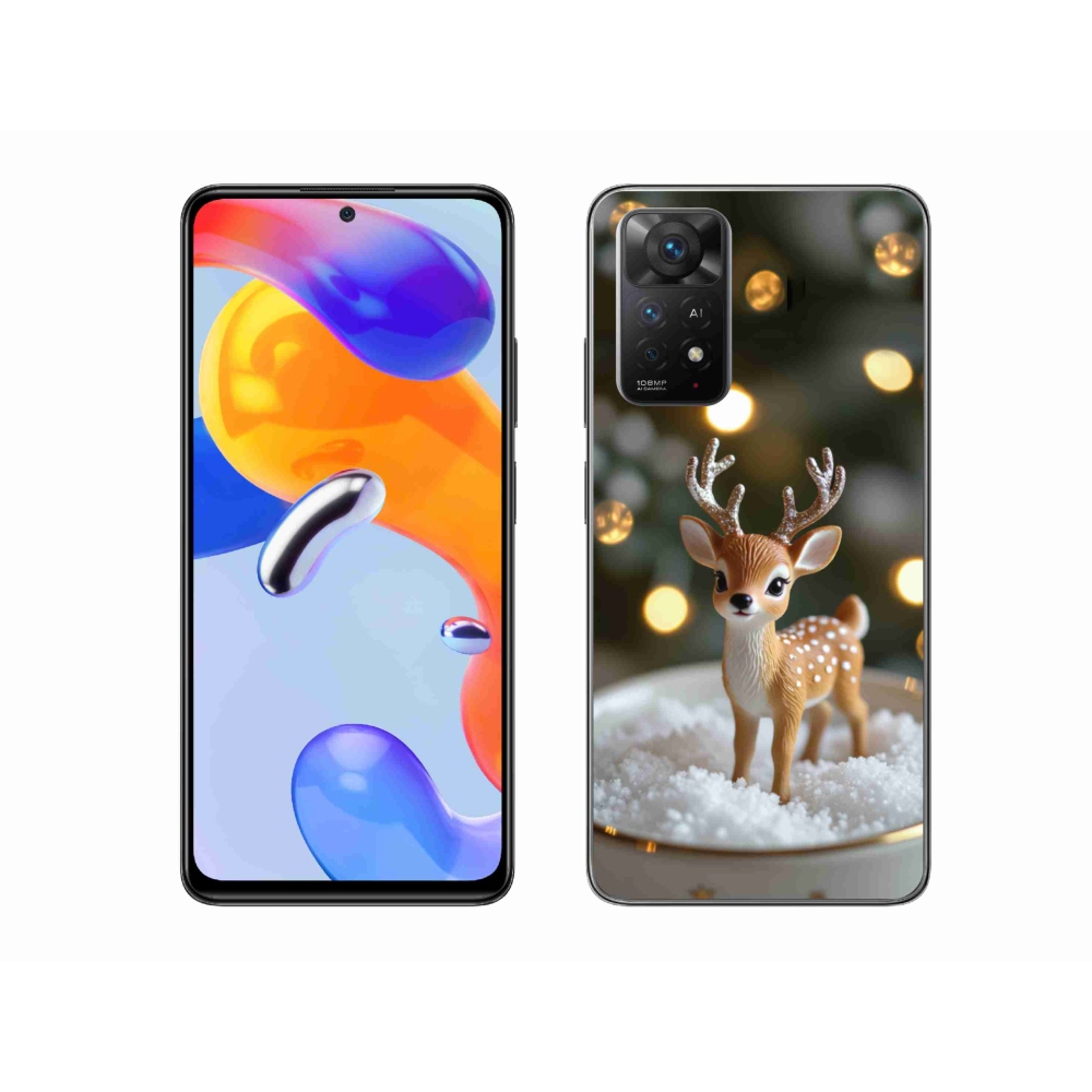 Gél borító mmCase a Xiaomi Redmi Note 11 Pro 4G/5G számára - aranyos karácsonyi szarvasok