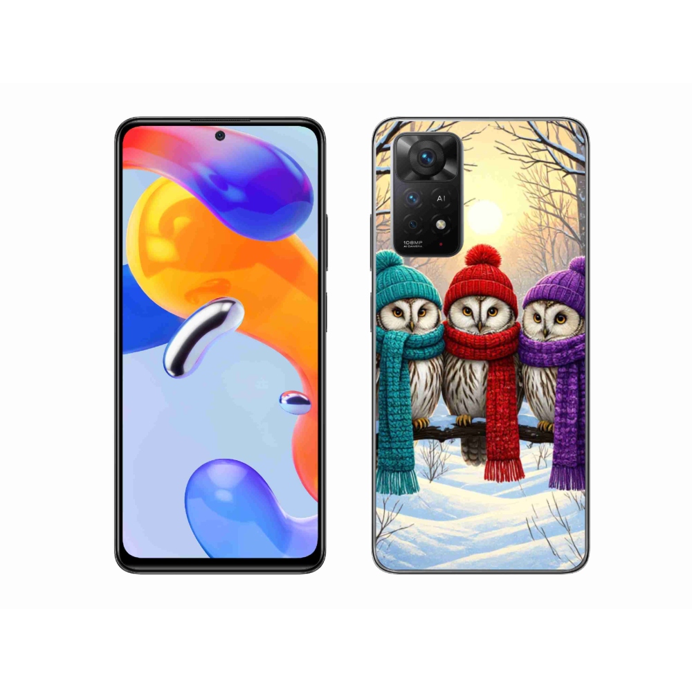 Gél borítás mmCase a Xiaomi Redmi Note 11 Pro 4G/5G számára - bagoly barátok