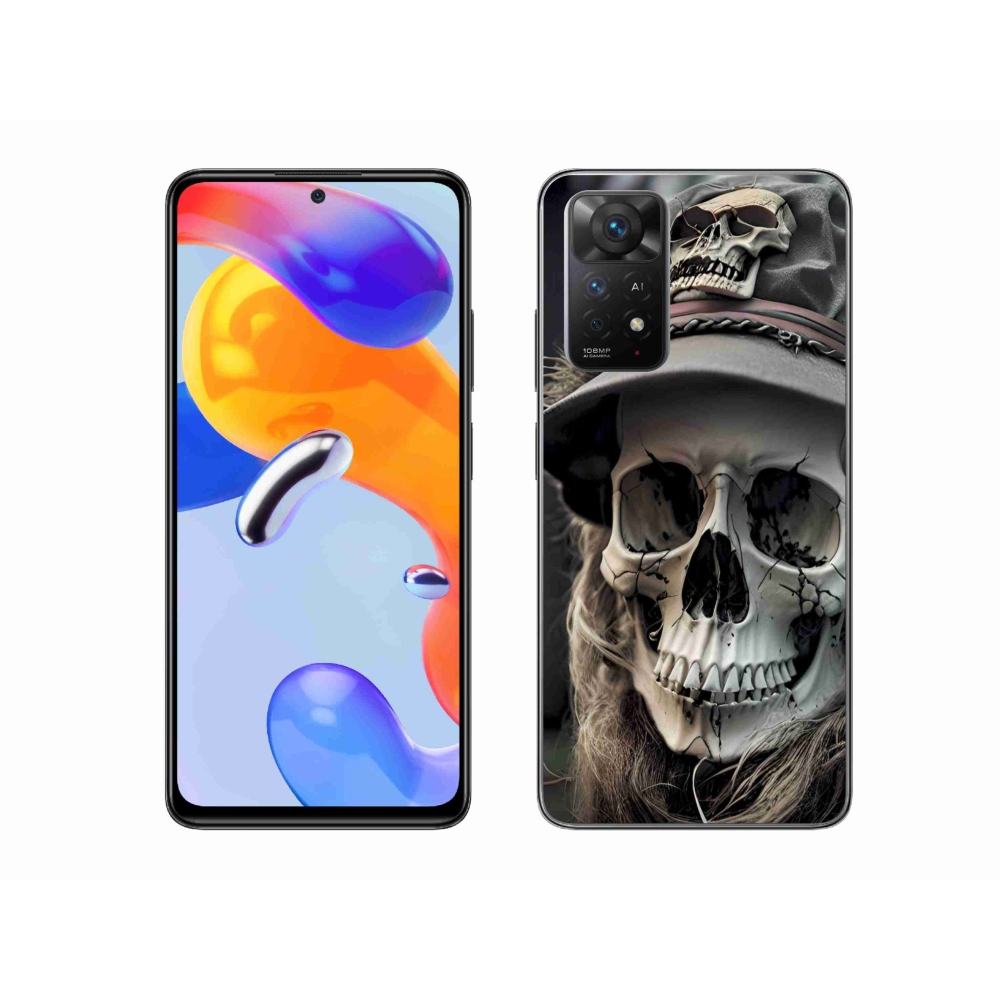 Zselés borítás mmCase a Xiaomi Redmi Note 11 Pro 4G/5G-hez - sötét koponya