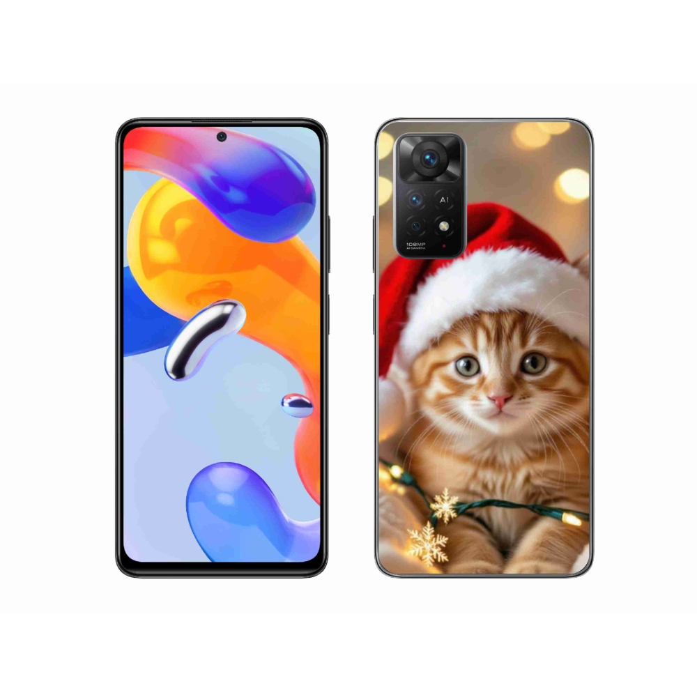 Gél borítás mmCase a Xiaomi Redmi Note 11 Pro 4G/5G számára - Karácsonyi cica