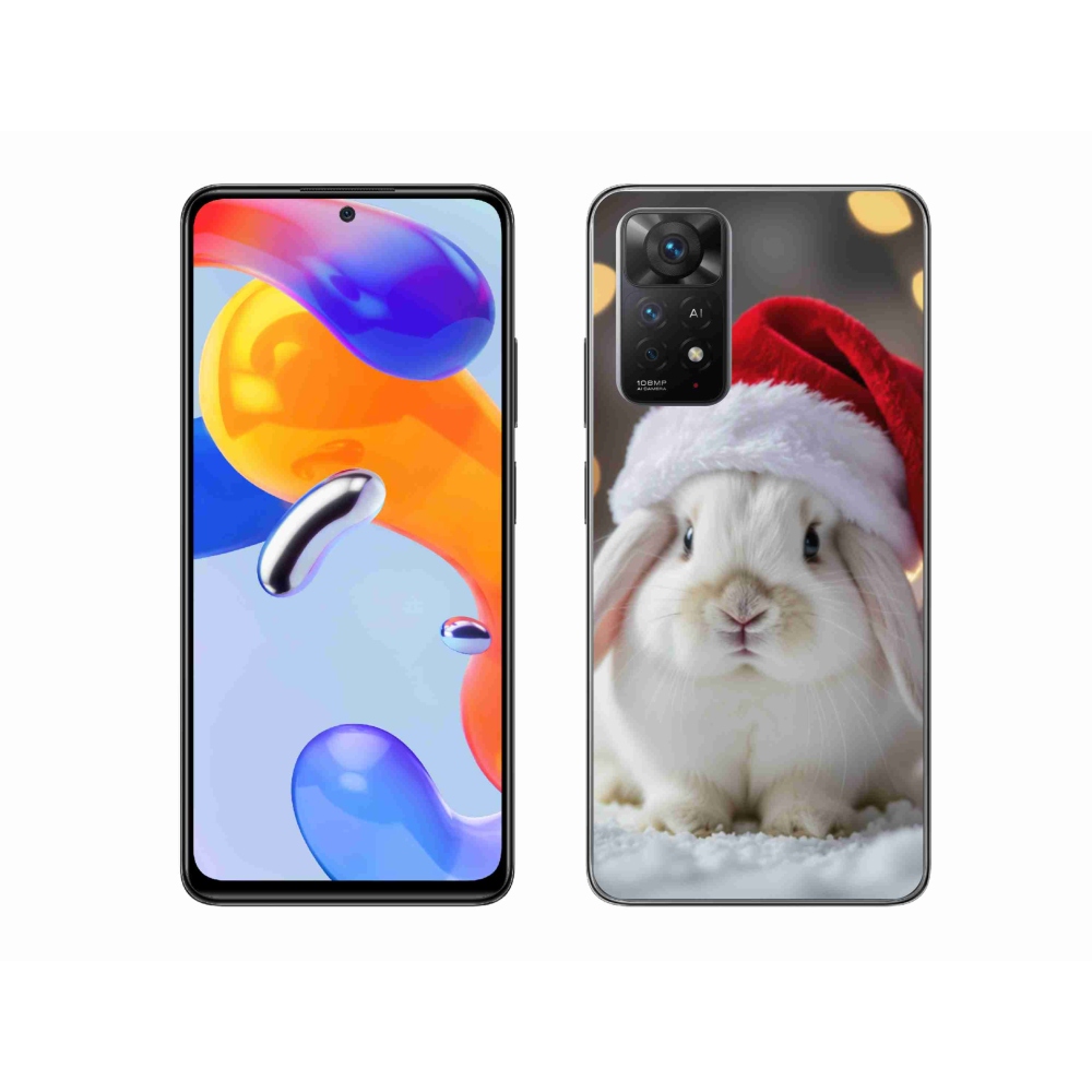 Gél borítás mmCase a Xiaomi Redmi Note 11 Pro 4G/5G számára - karácsonyi nyúl