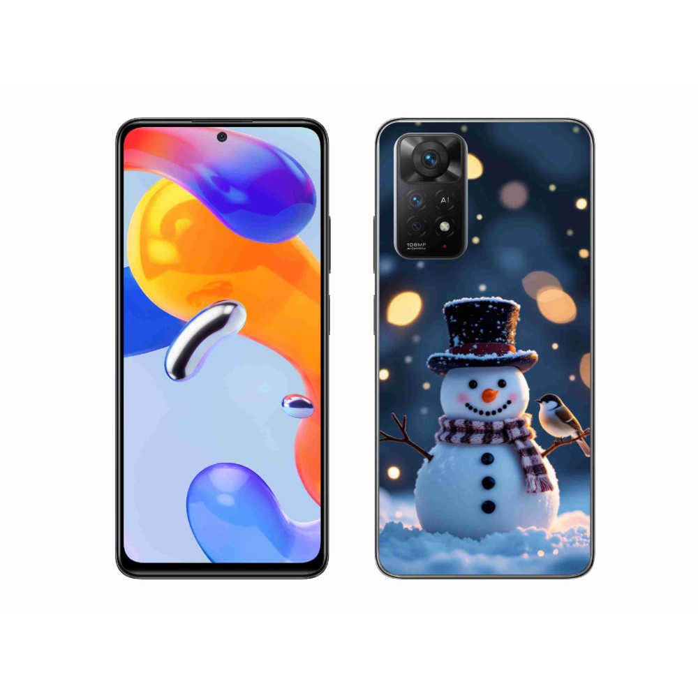Gél borítás mmCase a Xiaomi Redmi Note 11 Pro 4G/5G - karácsonyi hóemberhez
